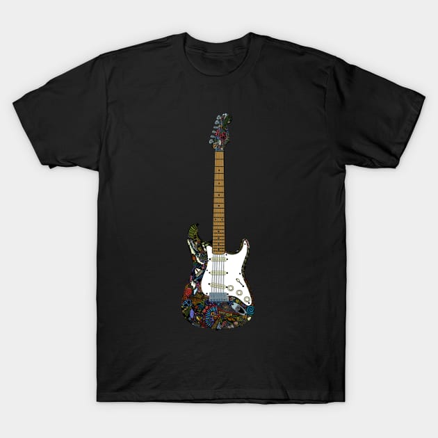Eric’s Strato Guitar in Full Colour T-Shirt by BullShirtCo